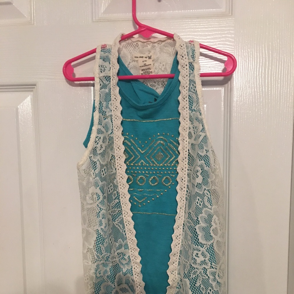 Tank and lace vest